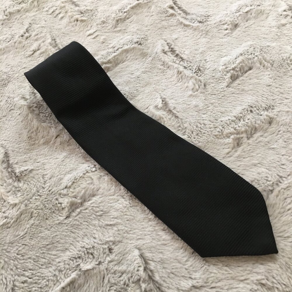 Valentino black striped textured tie